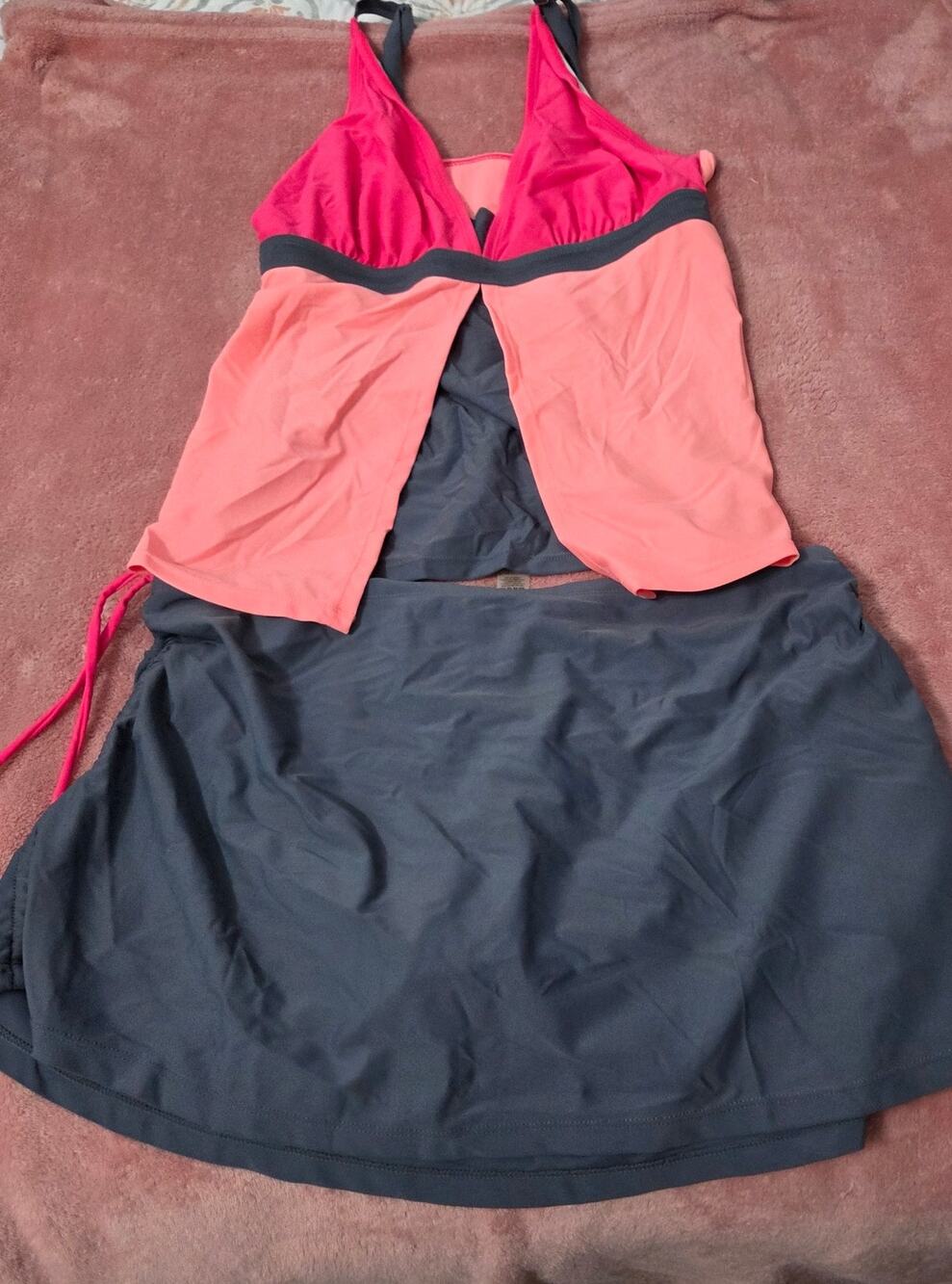 Boutique 2 Piece Tankini Swimsuit Set Size Large